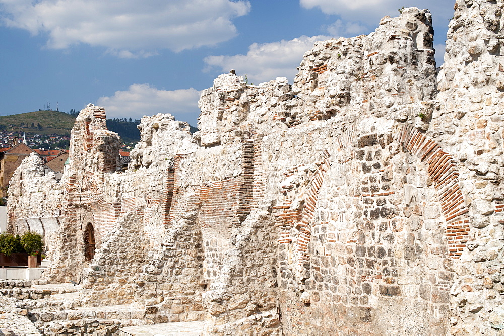 Ruins of Tasli Han in Sarajevo, capital of Bosnia and Herzegovina, Europe