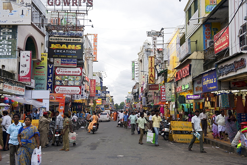 Nehru street in Pondicherry India