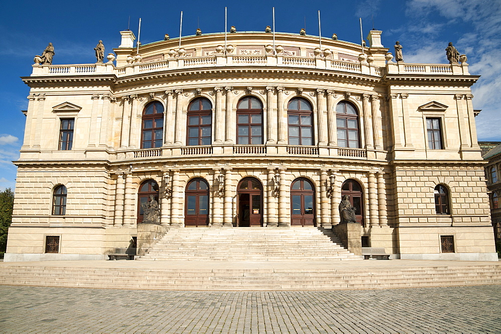 The Rudolfinum, a music auditorium on Jan Palach Square, Prague, Czech Republic, Europe