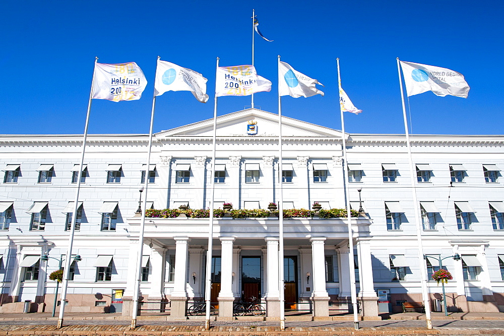 Helsingin Kaupungintalo (Helsinki City Hall) on Pohjoisesplanadi in Helsinki, Finland, Scandinavia, Europe