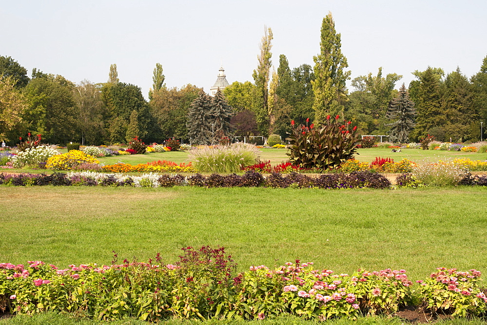 Public gardens on Margaret Island on the Danube River in Budapest, Hungary, Europe