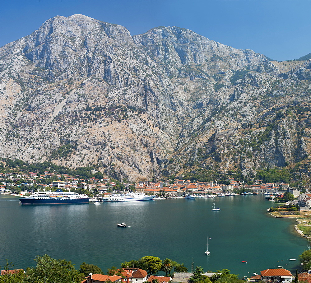 Kotor town and Kotor Bay, UNESCO World Heritage Site, Montenegro, Europe