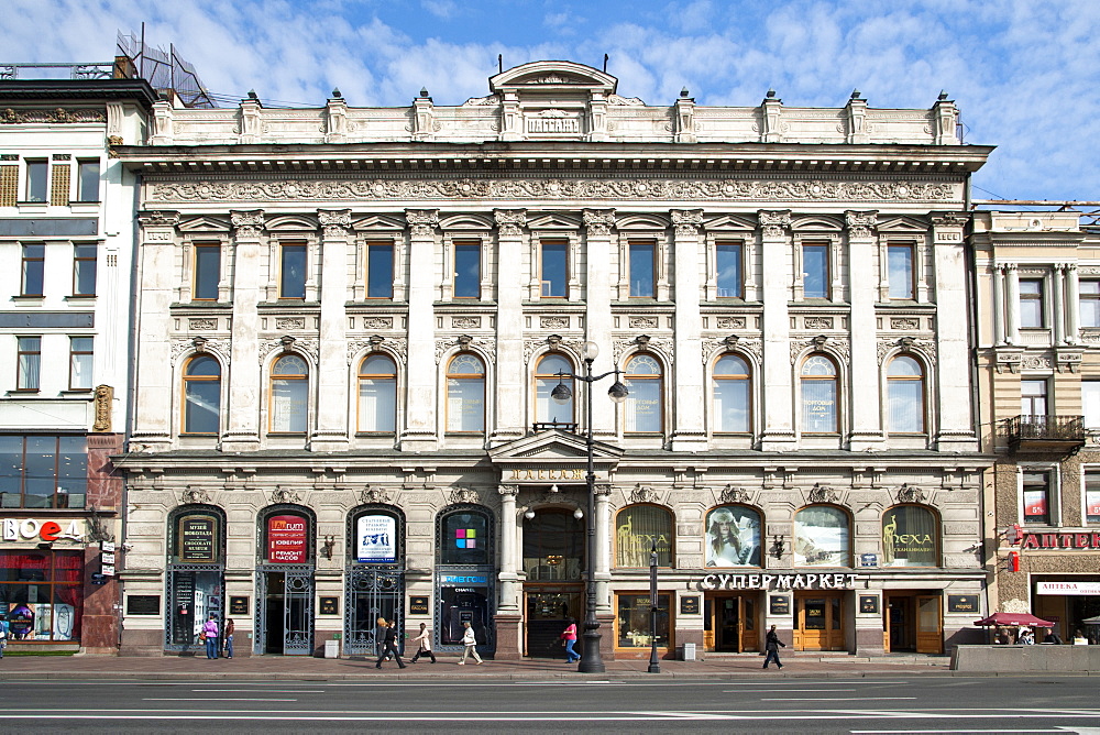 Buildings on Nevsky Prospekt, the main avenue in St. Petersburg, Russia, Europe