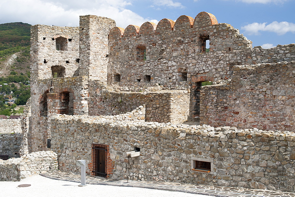 The ruins of Devin Castle on the banks of the Danube River near Bratislava in Slovakia, Europe