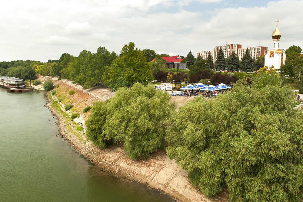 The Dniester River in Tiraspol, Transnistria, Moldova, Europe