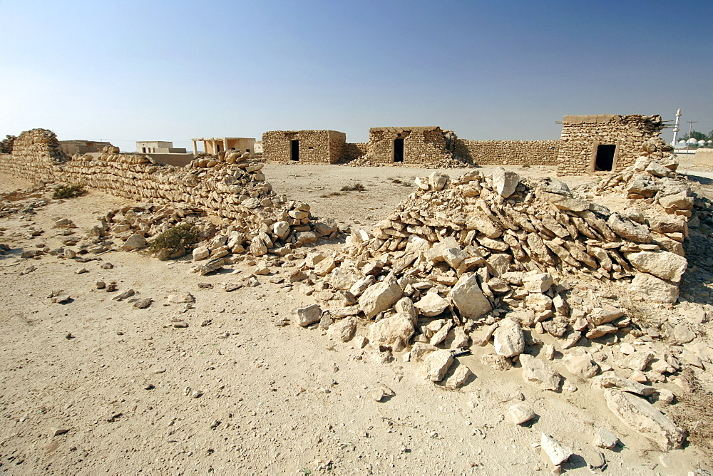 Remains of a ruined village near the Al Khor fishing village in Qatar.