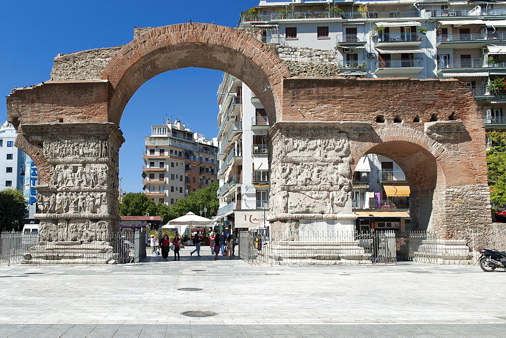 Remains of the Arch of Galerius (Kamara), a 4th century monument in Thessaloniki, Greece, Europe