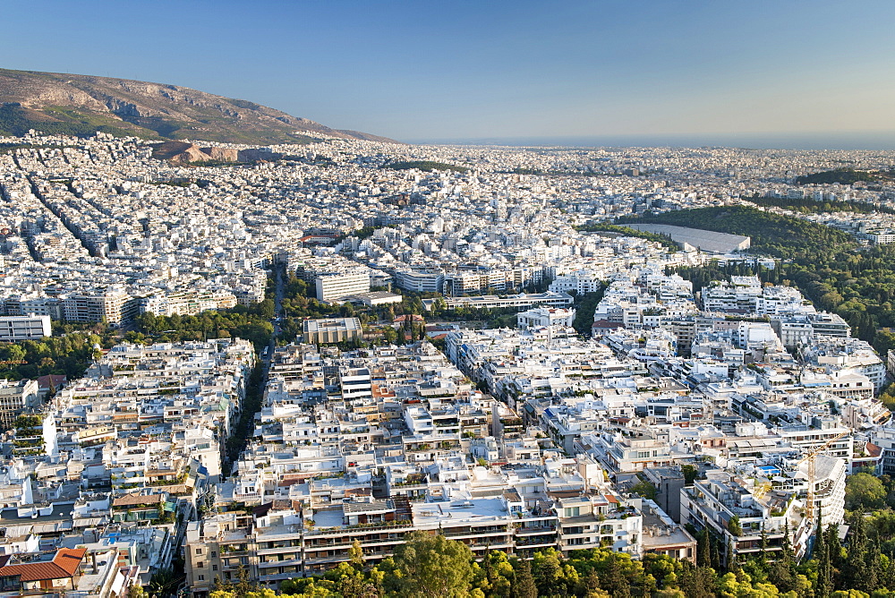 View across Athens, the capital of Greece, Europe