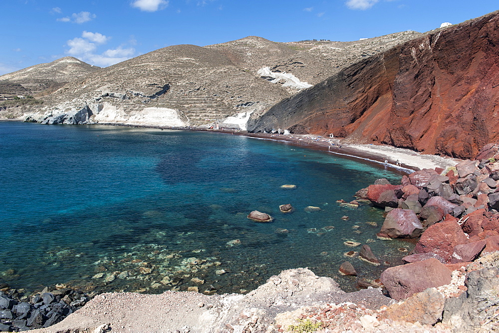 Red Beach near Akrotiri on the Greek island of Santorini, Cyclades, Greek Islands, Greece, Europe