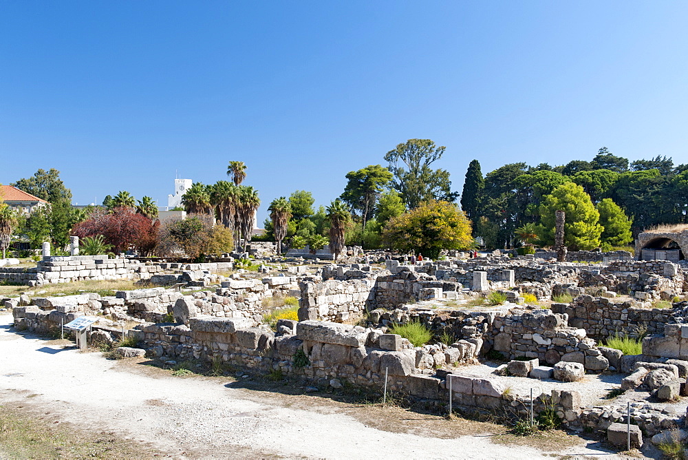 Ruins of the Ancient town of Kos on the Greek island of Kos, Dodecanese, Greek Islands, Greece, Europe