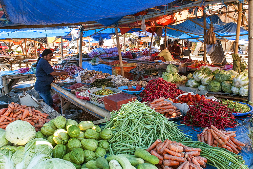 The market of Wuring fishing village near Maumere on Flores island, Indonesia.