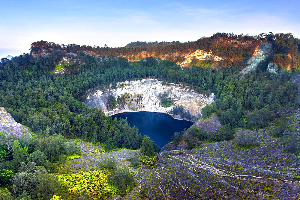 Tiwu Ata Mbupu (Lake of Old People) one of three crater lakes on the summit of Mount Kelimutu on Flores island, Indonesia.