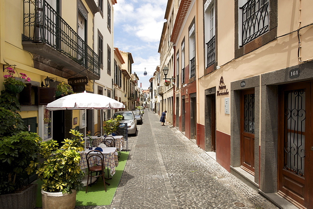 Santa Maria street in the old town of Funchal in Madeira.