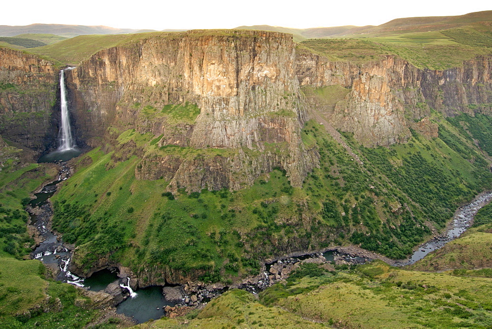 The Maletsunyane Falls, the highest waterfall in Southern Africa with a single drop of 192 metres, central highlands, Lesotho, Africa