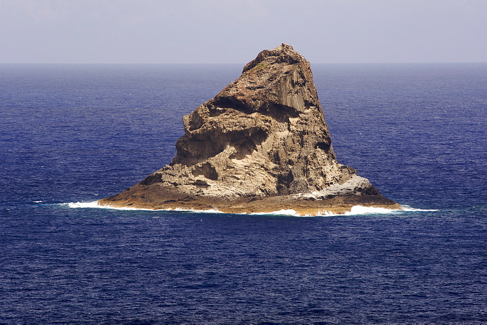 View of Ilhéu da Fonte da Areia island off the coast of the Portuguese Atlantic island of Porto Santo.