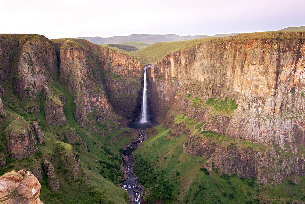 The Maletsunyane Falls, the highest waterfall in Southern Africa with a single drop of 192 metres, central highlands, Lesotho, Africa