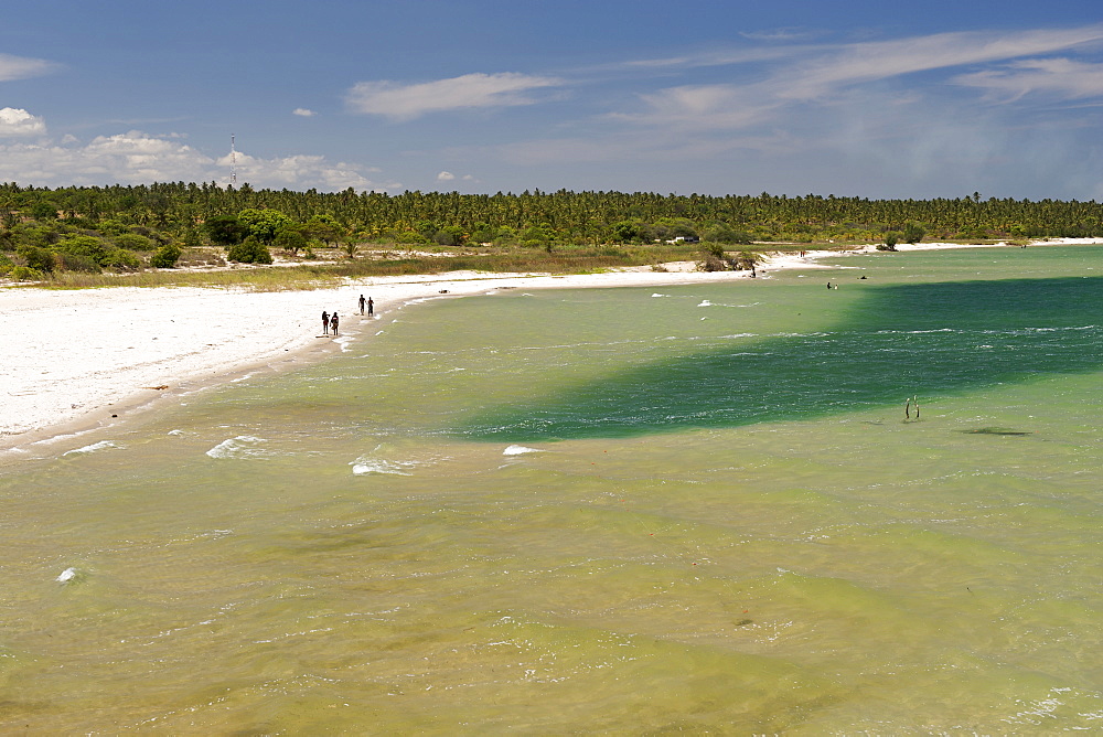 View along the Indian Ocean coast near Inharrime in southern Mozambique.