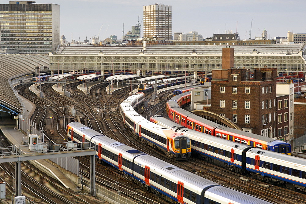 View of London's Waterloo train station.