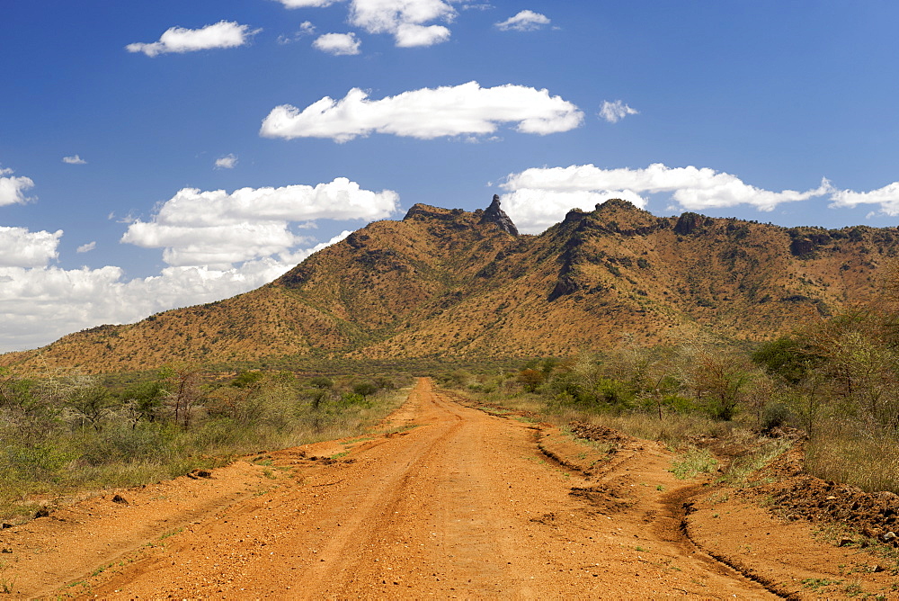 Mount Torror (1945m) south of the village of Kotido in northeast Uganda.