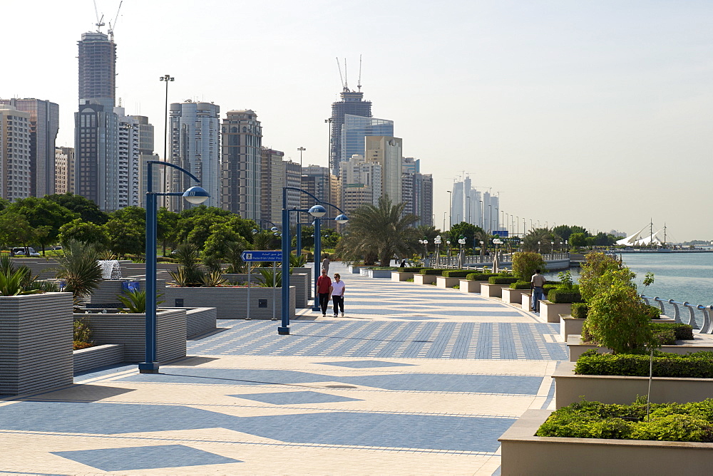 The Abu Dhabi corniche.