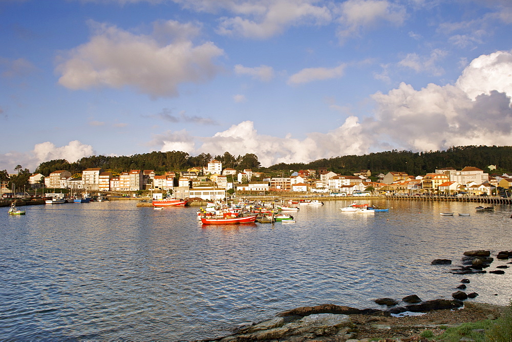 The port of Camarin~as in the region of Galicia in Spain.