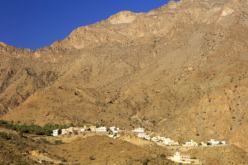 A village in the mountains of Jebel Akhdar in Oman.