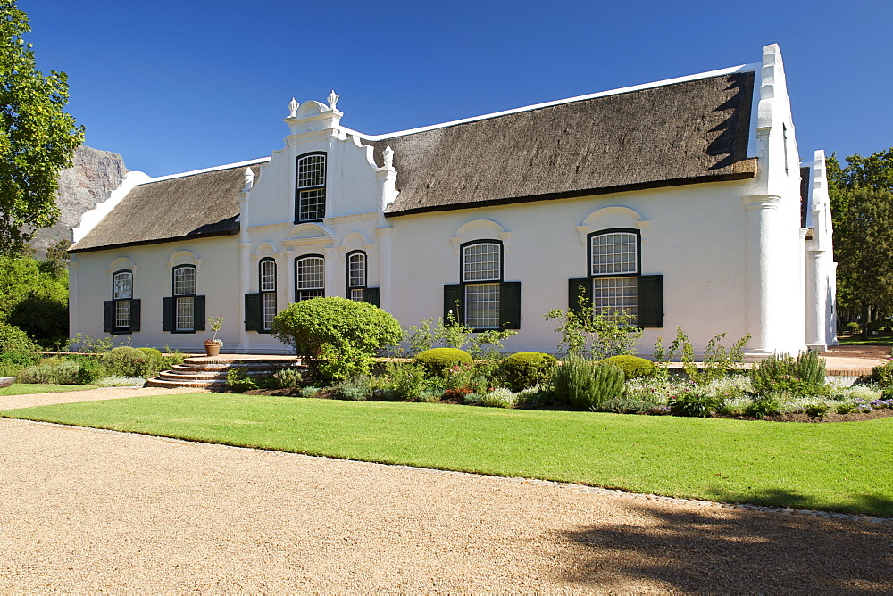 Manor house of the Boschendal wine estate in Franschhoek, Western Cape, South Africa