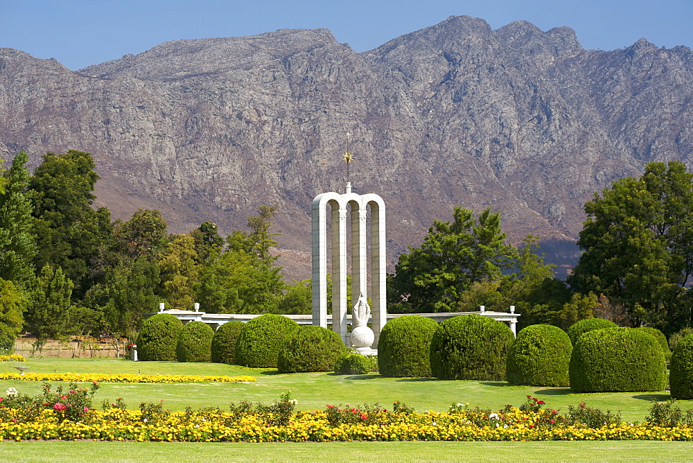 The Huguenot monument in the town of Franschhoek, Western Cape Province, South Africa.