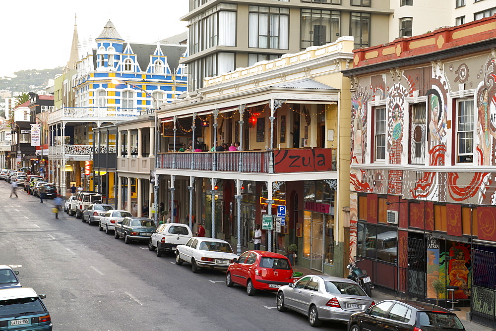 View down Long Street in Cape Town, South Africa.