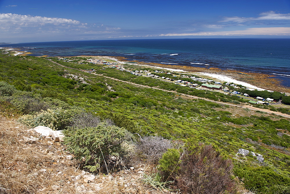 Caravan park near Slangkop point on the Atlantic coastline of the Cape Peninsula in South Africa.