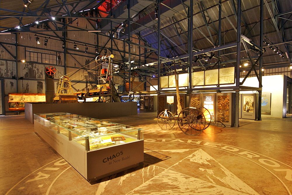 Interior of the Kimberley Mine Museum in South Africa's North-West Province.