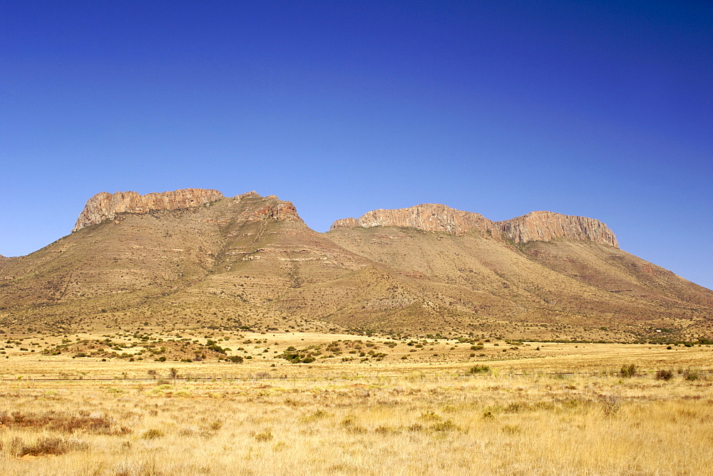 Mountain scenery along the N9 highway between Graaf Reinet and Middelburg in the Karoo region of South Africa's Eastern Cape Province.