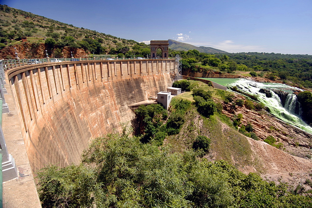 The Hartbeespoort dam wall in South Africa's Noth West Province.