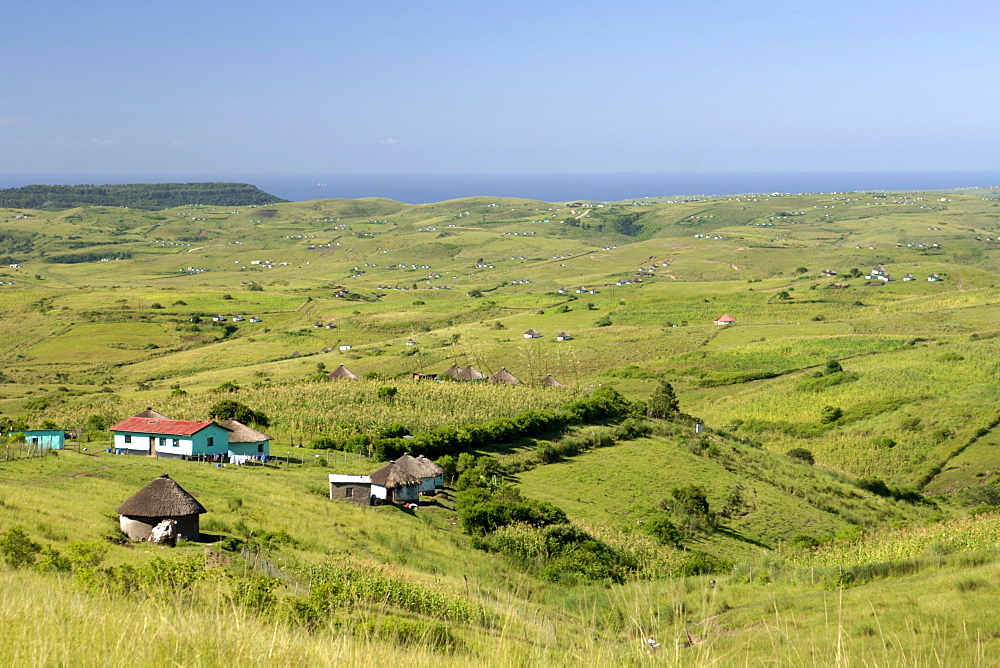 View of the landscape in the Eastern Cape Province of South Africa. This is an area along the Coffee Bay road in a region formerly known as the Transkei.