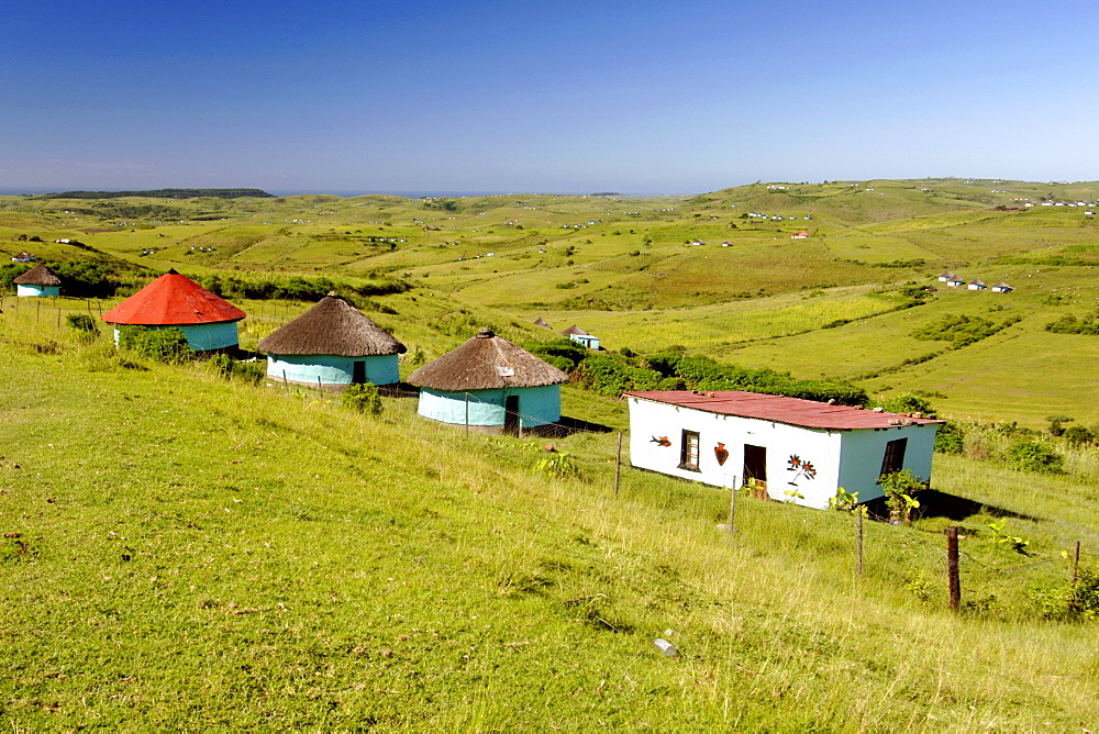 View of the landscape in the Eastern Cape Province of South Africa. This is an area along the Coffee Bay road in a region formerly known as the Transkei,