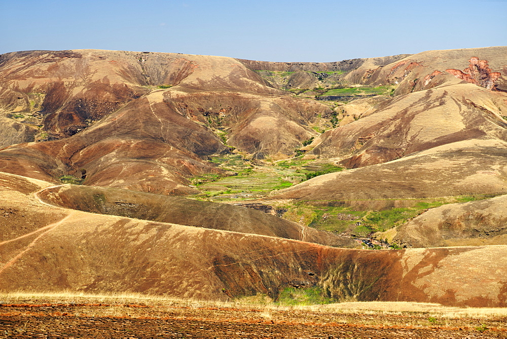 Landscape along the RN6 road approximately 200 kms north of Antananarivo, Madagascar, Africa