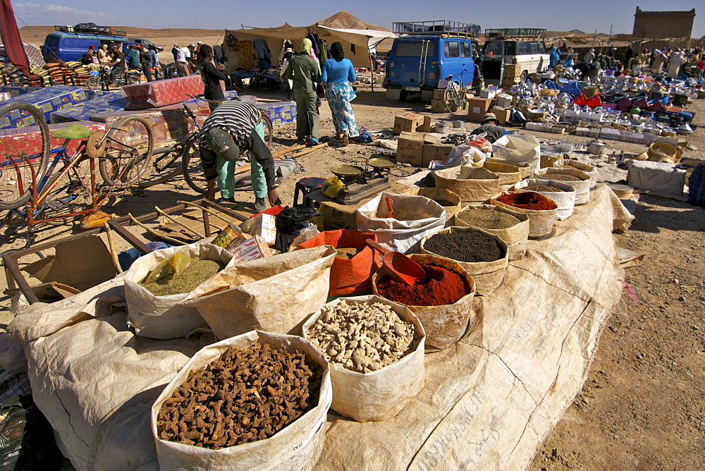 Open air market near Ouarzazate in Morocco