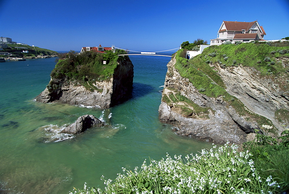 The Island off Towan Beach, Newquay, Cornwall, England, United Kingdom, Europe