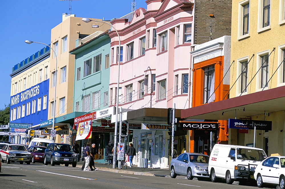 Campbell Parade, the seafront of Bondi, fashionable eastern suburb, Sydney, New South Wales, Australia, Pacific