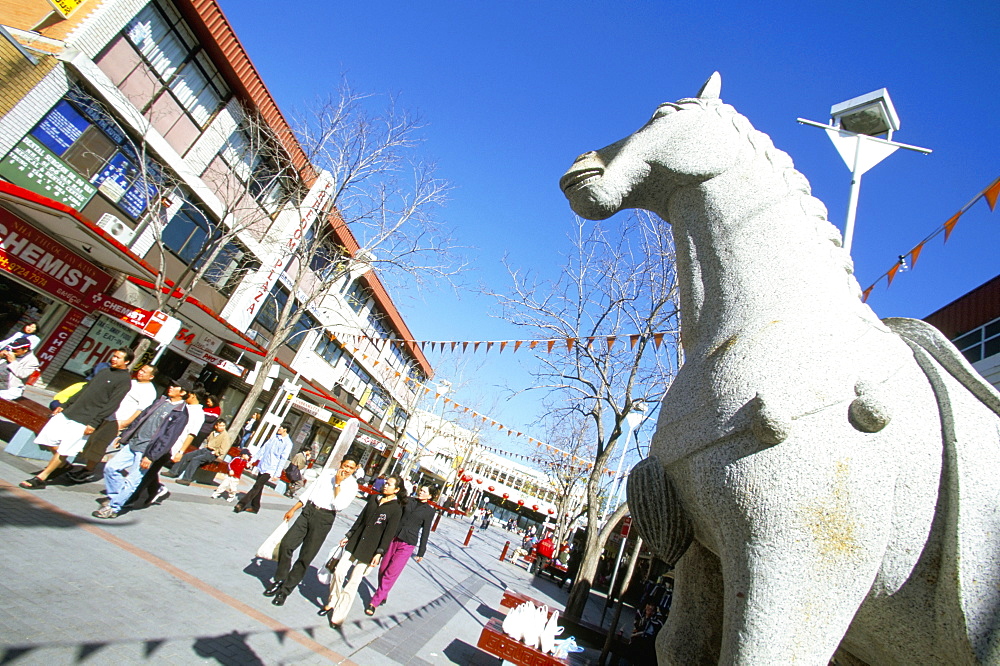 Street scene in Cabramatta, a western suburb known for its largely Asian population, Sydney, New South Wales, Australia, Pacific