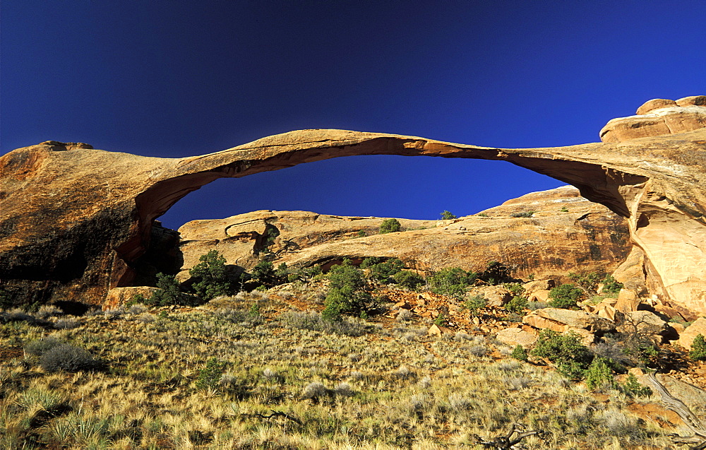 306ft 'Landscape Arch', Arches National Park, Utah, Usa306ft 'Landscape Arch', the longest such landform in this spectacular park of eroded formations, including over 2000 arches