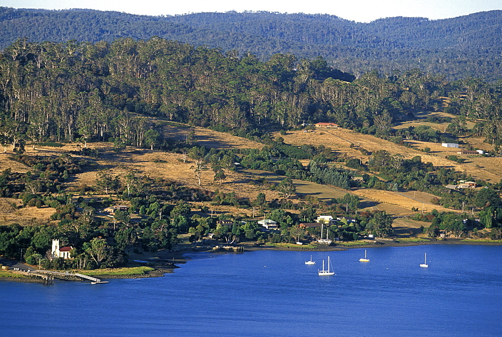 Windermere on the Tamar River in the state's premier wine region, Tamar Valley, the north, Tasmania, Australia, Pacific