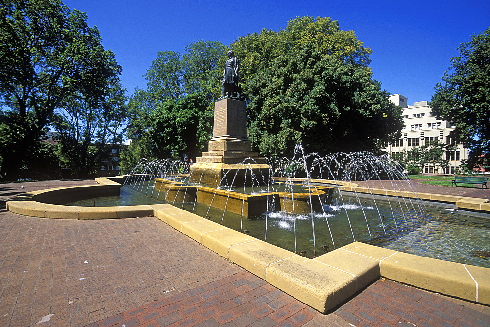 Fountain and statue of Governor Franklin, Franklin Square, Hobart, Tasmania, Australia, Pacific