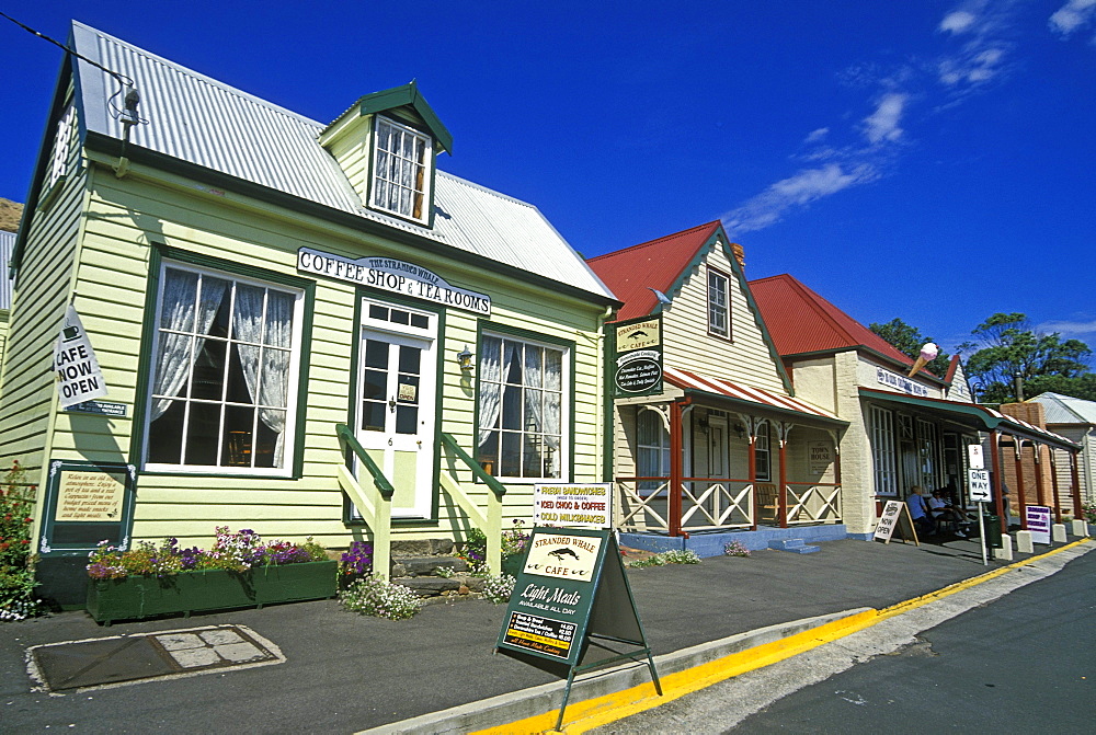 Store fronts in this popular historic north west tourist destination, Stanley, North West, Tasmania, Australia, Pacific