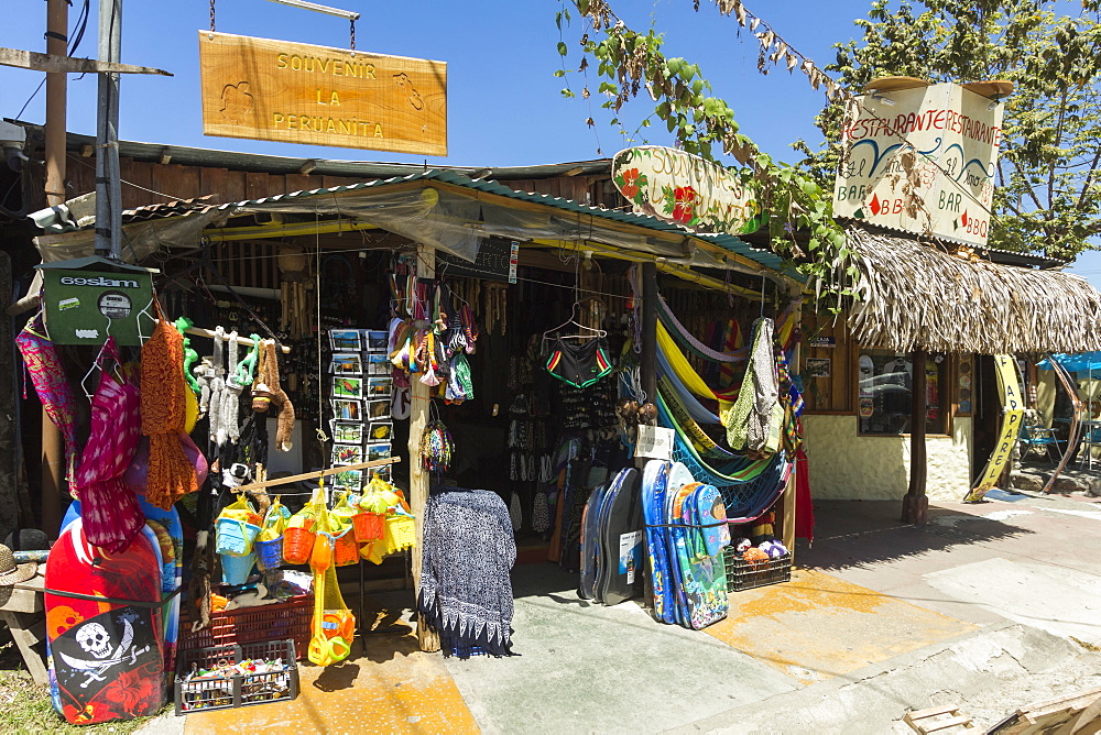 Tourist goods shop in the centre of this laid-back village & resort, Samara, Guanacaste Province, Nicoya Peninsula, Costa Rica, Central America