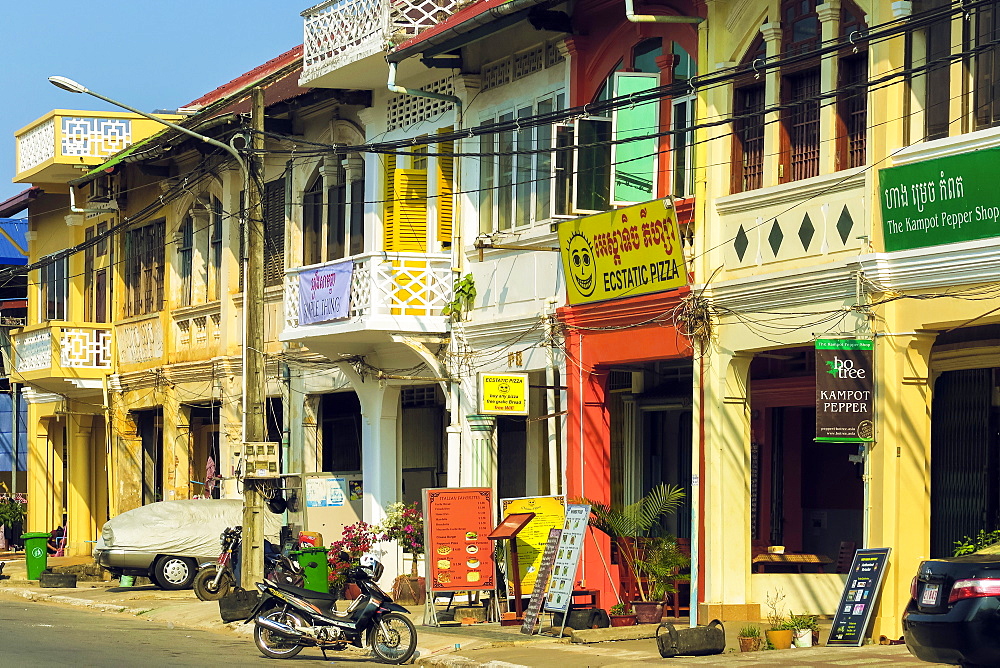 The Kampot Pepper Shop on Old Market Avenue in this old formerly French colonial river port, Kampot, Kampot Province, Cambodia, Indochina, Southeast Asia, Asia