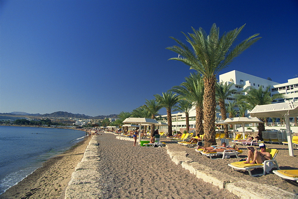 Seafront at Red Sea resort of Eilat, Israel, Middle East