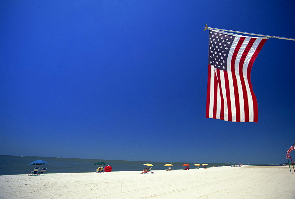 Mississippi Beach at Biloxi Resort, part of the miles of white sands on the Gulf of Mexico coast, Mississippi, United States of America, North America