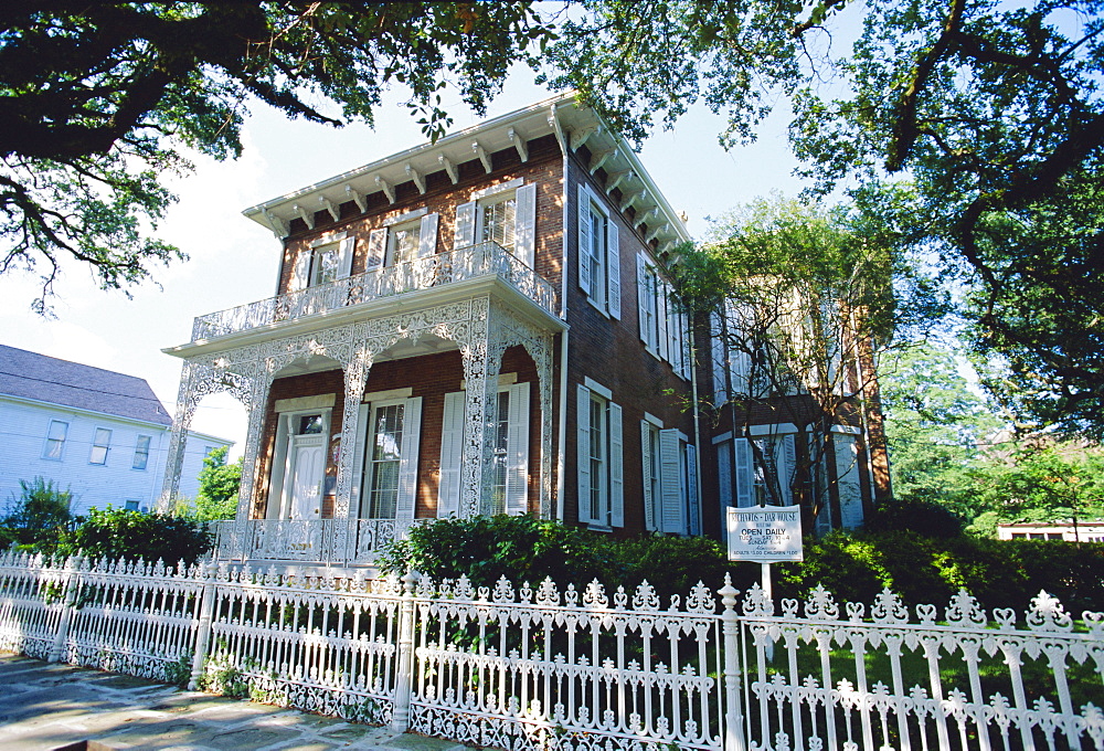 The 1860 Richards-Dar House, now a museum, Italianate style in the city's historic district, Mobile, Alabama, USA