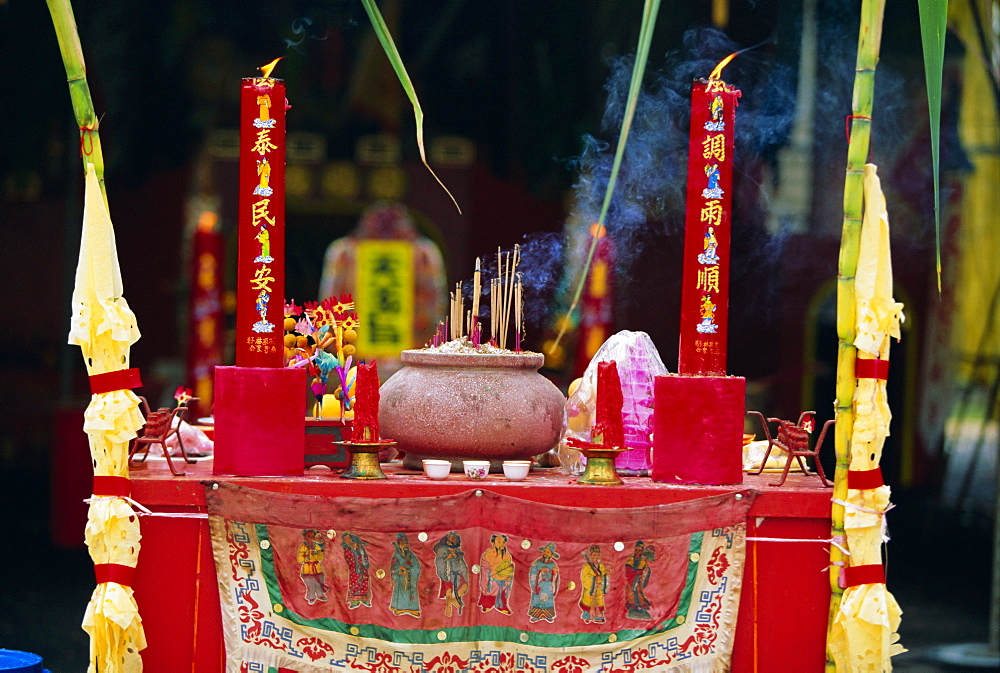 Altar at Chinese temple, Georgetown, Penang, Malaysia